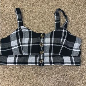 Cute Plaid American Eagle crop top